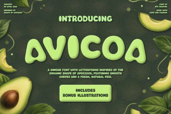 Avicoa: A Fresh, Organic Display Font for Brand Identity