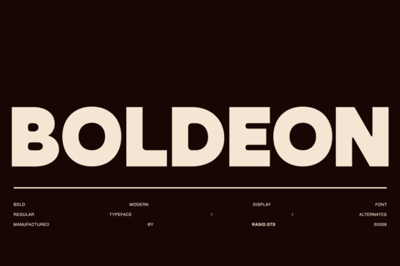 Boldeon: A Bold Display Font That Builds Brand Trust