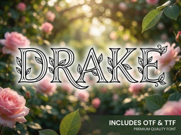 Drake: A Botanical Display Typeface That Elevates Real Branding