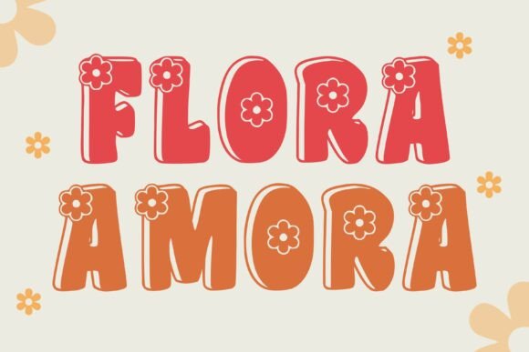 Flora Amora: A Playful Display Typeface with Floral Charm