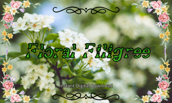 Floral Filigree: A Whimsical Display Font for Handmade Creators