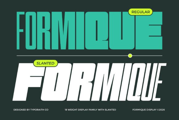 Formique: A Bold, Modern Display Font for Handmade Creators