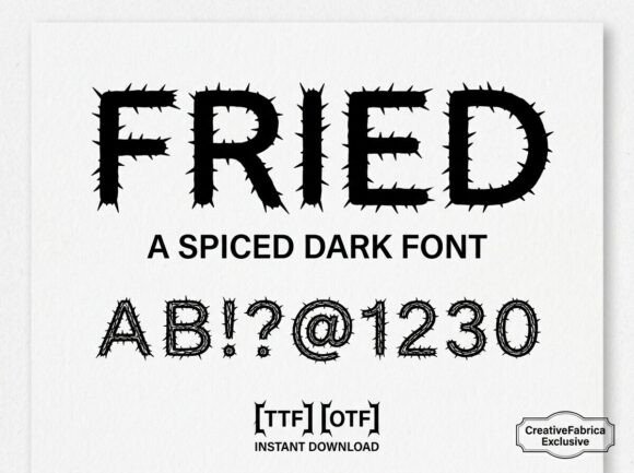 Fried Font: A Bold Display Typeface for Handmade Brands