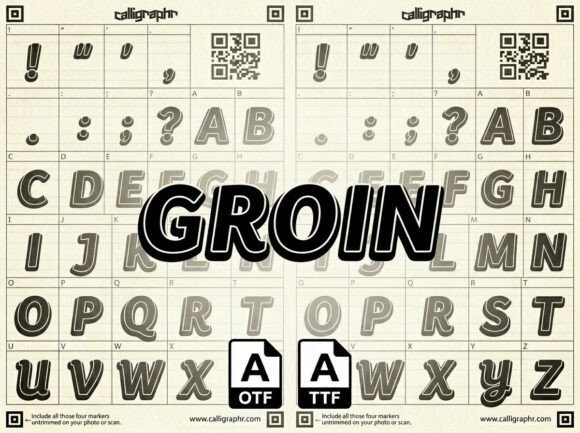 Groin Display Font: Bold, Artistic & Made for Makers