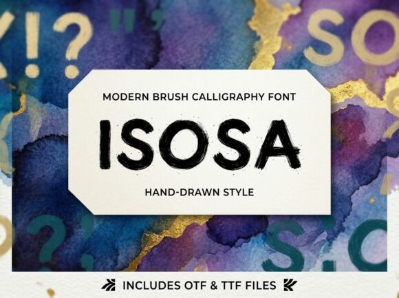 Isosa: A Bold, Hand-Drawn Display Typeface for Crafters