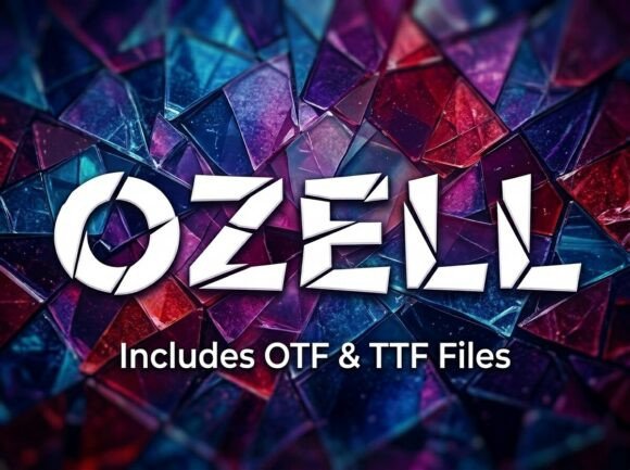 Ozell: A Bold Shattered Display Font for High-Impact Branding