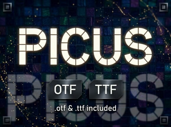 Picus: A Bold Display Font That Makes Your Handmade Goods Shine