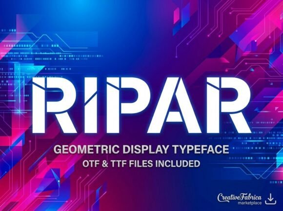 Ripar: A Bold Display Font That Makes Handmade Products Shine
