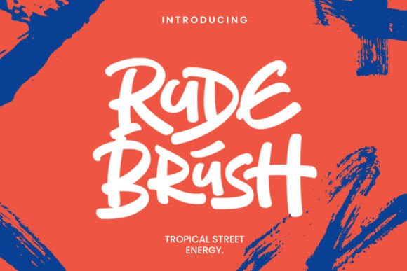 Rude Brush: A Bold Display Font for Authentic Brand Identity
