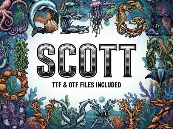 Scott: A Nautical Slab Serif Display Font for Digital Impact