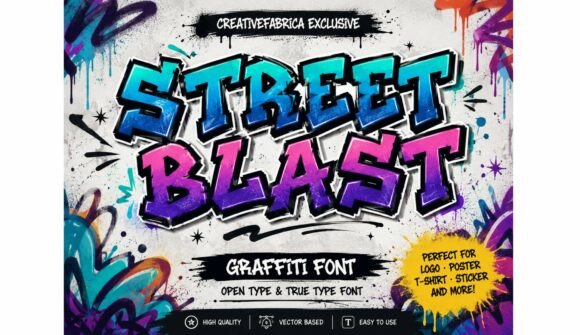 Street Blast: A Bold Display Font for Digital Brand Energy
