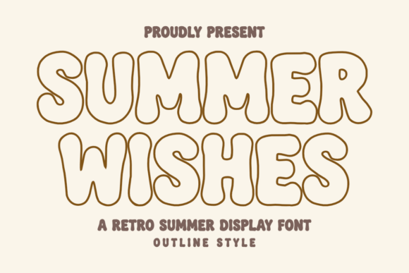 Summer Wishes Outline: A Playful Display Font for Editorial Charm