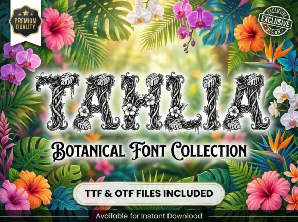 Tahlia: A Tropical Display Font for Editorial Design