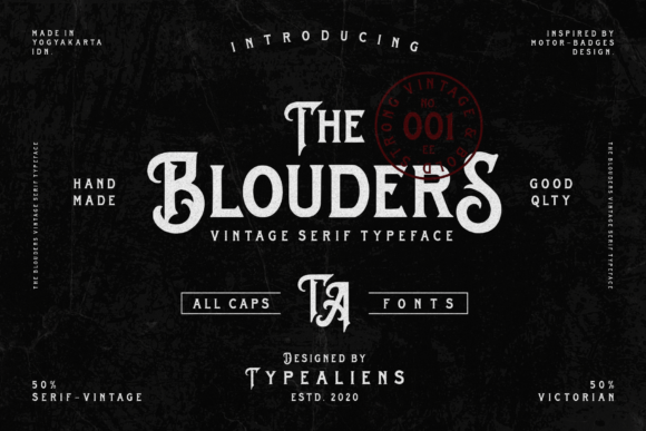 The Blouders: A Rugged Display Serif for Bold Brand Identities