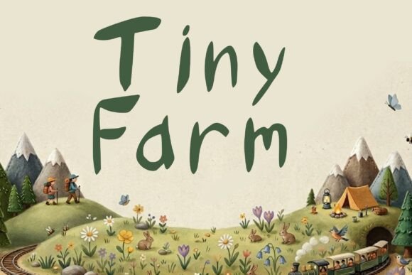 Tiny Farm: A Whimsical Display Font for Authentic Digital Branding