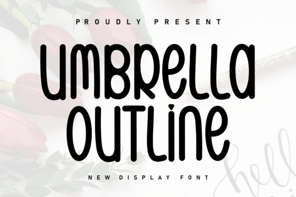 Umbrella Outline: A Handwritten Display Font That Feels Like Home